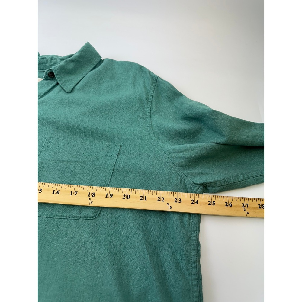 Universal Thread Button Down Green Linen Blend Relaxed Fit Long Sleeve Women XL - Picture 10 of 13